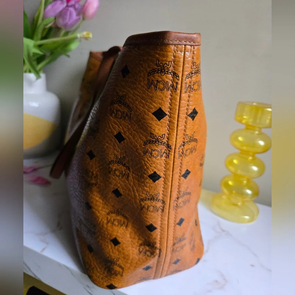 EUC MCM Visetos Croc Embossed Liz Shopper Tote Bag Limited Edition - Picture 7 of 12